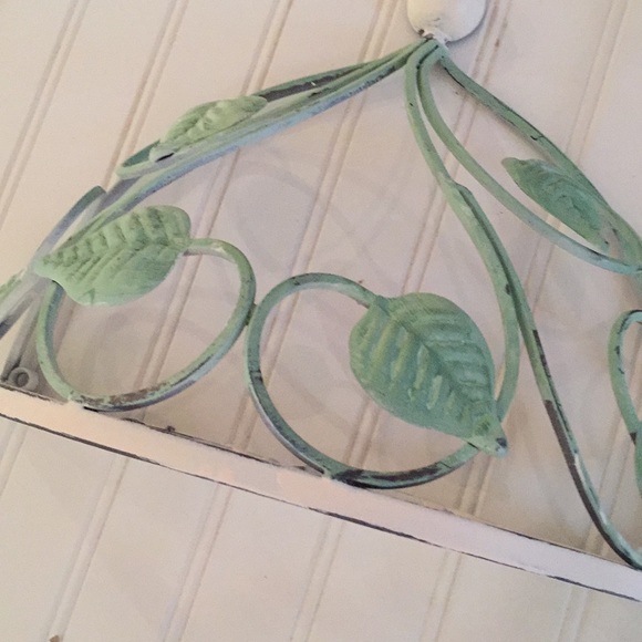 Decorative Metal Distressed Half Moon Shelf - Picture 7 of 9